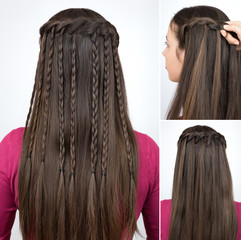 hairstyle braided cascade tutorial 