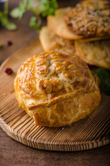 Puff pastry stuffed by camembert