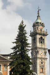 Fototapeta na wymiar Varese (Italy): belfry of San Vittore