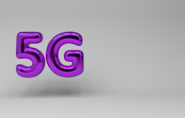 3d illustration of the 5th generation