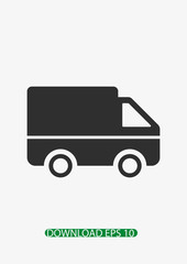 Delivery truck icon, Vector