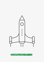 Rocket icon, Vector