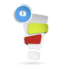 baner szablon wykrzyknik ogłoszenie infografika tekst © vempireart