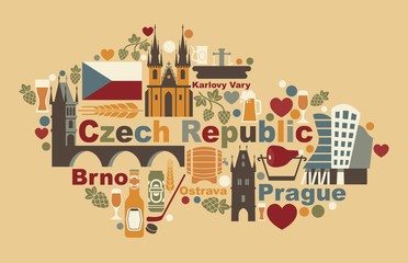 The Map Of Czech Republic