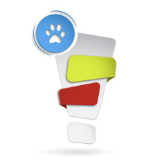 baner szablon wykrzyknik ogłoszenie infografika tekst © vempireart