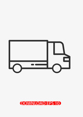 Delivery truck icon, Vector