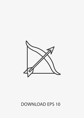 Sagittarius symbol icon, Vector