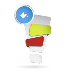 baner szablon wykrzyknik ogłoszenie infografika tekst © vempireart