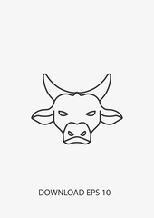 Taurus zodiac icon, Vector