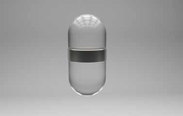 3d Capsule with colored balls inside