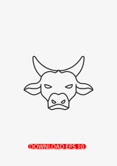 Taurus zodiac icon, Vector