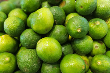 Heap of whole fresh organic lime