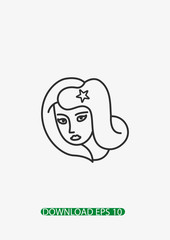 Virgo icon, Vector