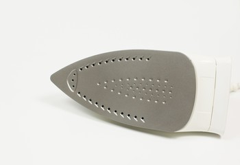 Iron. Steam ironing on a white background.