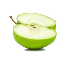 Green apple isolated on the white background