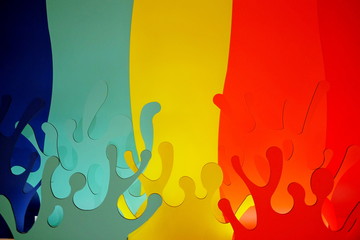 Multi-colored background splash