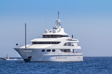 Plakat Luxury yacht in the sea