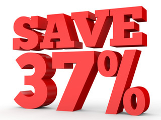 Thirty seven percent off. Discount 37 %.