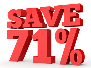 Seventy one percent off. Discount 71 %.