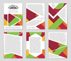 Abstract vector layout background set. For art template design, list, front page, mockup brochure theme style, banner, idea, cover, booklet, print, flyer, book, blank, card, ad, sign, sheet,, a4