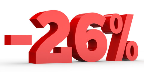 Minus twenty six percent. Discount 26 %.