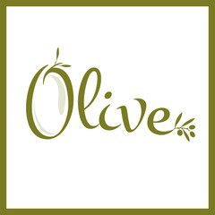 Fototapeta premium olive typography