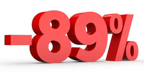 Minus eighty nine percent. Discount 89 %.