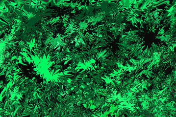 Digital blurred green and black background with spread liquify flow for design