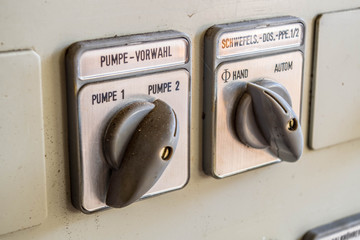 Pumpenschalter in einer Kläranlage