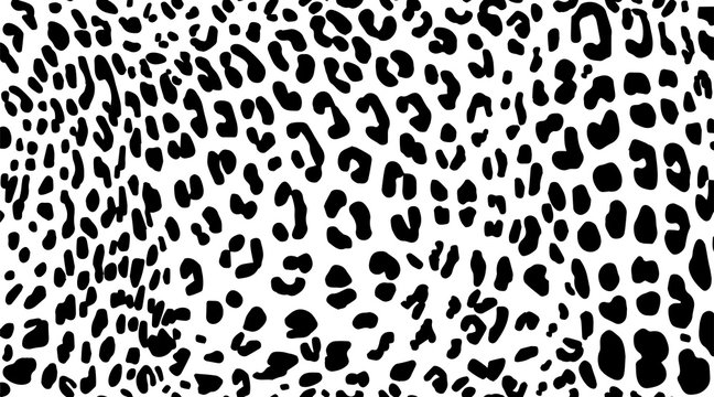 Leopard. Pattern texture repeating seamless monochrome black & white.