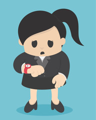 business woman Wait a long time