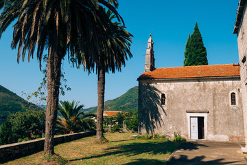 Church Orthodox Church of the Nativity of the Virgin in Perast, Montenegro, Kotor Bay, the Balkans, the Adriatic Sea.