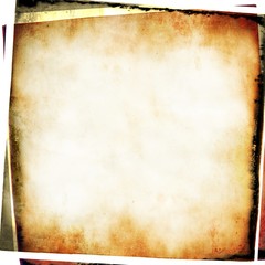 Vintage paper texture background with worn borders.