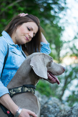 woman and his faith pet