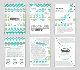 Obraz premium Abstract vector layout background set. For art template design, list, page, mockup brochure theme style, banner, idea, cover, booklet, print, flyer, book, blank, card, ad, sign, sheet,, a4.