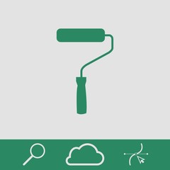 roller icon stock vector illustration flat design