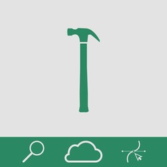 hammer icon stock vector illustration flat design