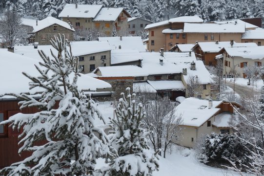 Auvergne-Rhone-Alpes - Savoie - Aussois après la tombée de la neige