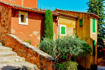 colorful town in the provence of russillon