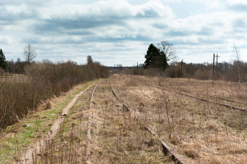 Abandoned and rusty railway.