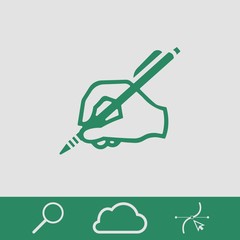 Fototapeta premium hand writing icon stock vector illustration flat design
