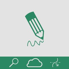 pencil icon stock vector illustration flat design