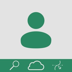 Man icon stock vector illustration flat design