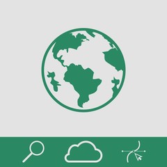 Earth icon stock vector illustration flat design