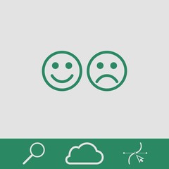 Smile icon stock vector illustration flat design