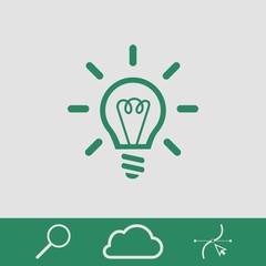 bulb icon stock vector illustration flat design