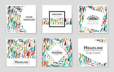 Obraz premium Abstract vector layout background set. For art template design, list, front page, mockup brochure theme style, banner, idea, cover, booklet, print, flyer, book, blank, card, ad, sign, sheet,, a4
