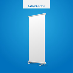 White billboard vector. Business billboard for advertising, commercial billboard, advertisement blank, outdoor billboard illustration