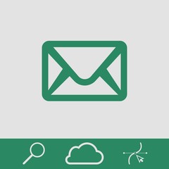 Envelope Mail icon, vector illustration. Flat design style