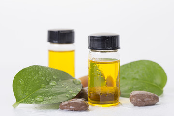 Essential oils on the table
